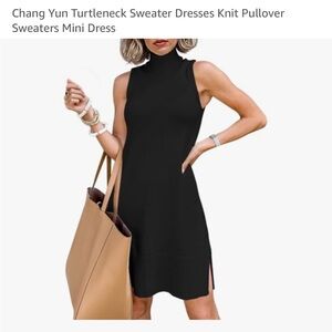 Black Turtleneck Sweater Dress